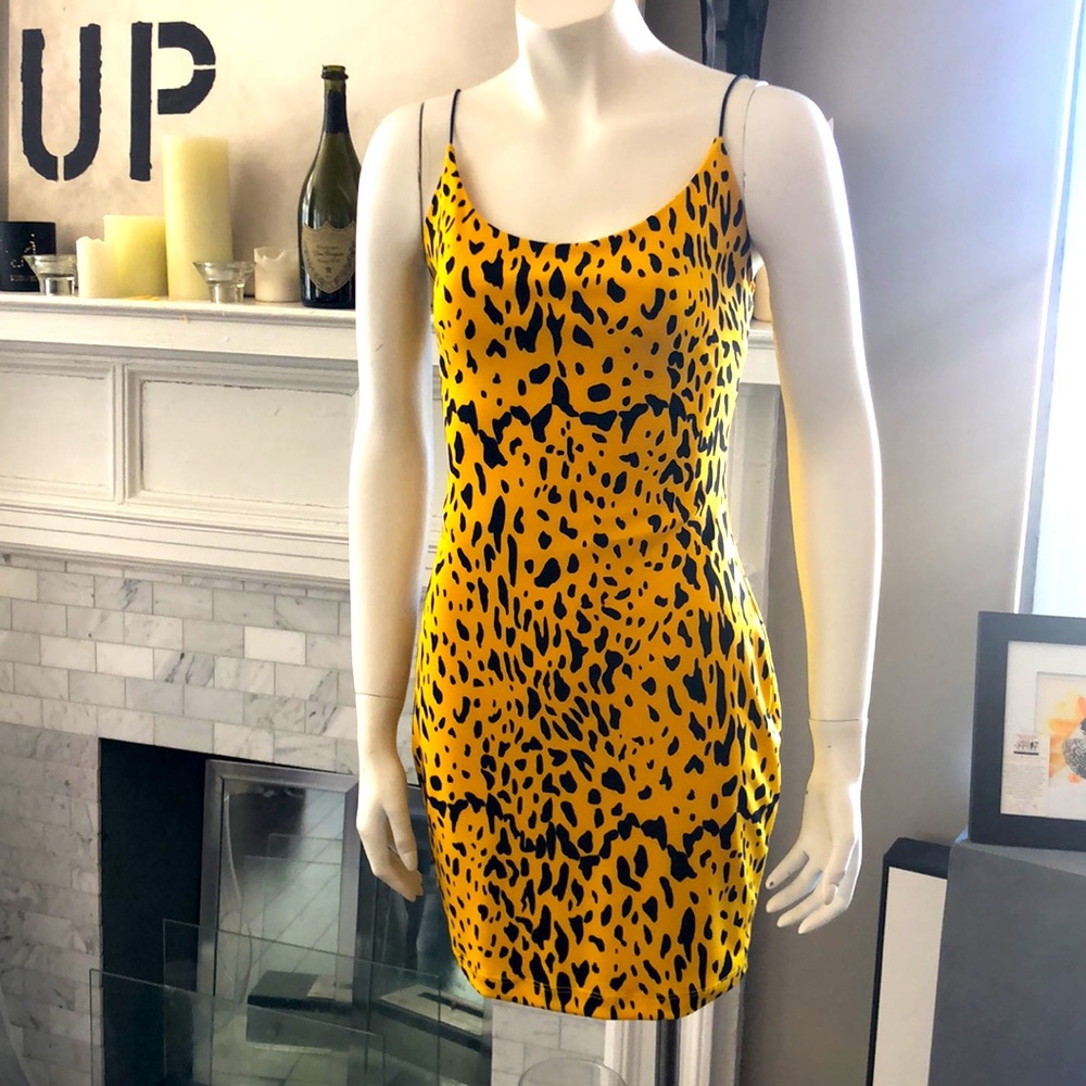 Animal print mini dress